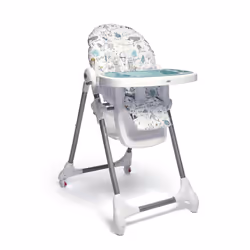 Mamas & Papas Snax Adjustable Highchair, Reclines, Foldable with Removable Tray, Happy Planet