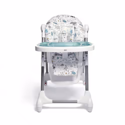 Mamas & Papas Snax Adjustable Highchair, Reclines, Foldable with Removable Tray, Happy Planet