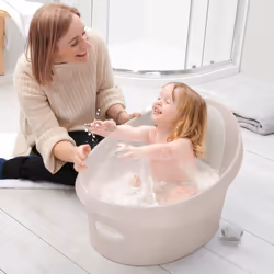 Shnuggle Toddler Bath Tub | Larger bath for bigger kids at Bathtime | Includes warm and soft foam backrest | Grippy Anti-Slip Surface | Includes Easy