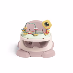 Mamas & Papas Baby Bug Booster Seat for Dining, Detachable Tray, Harness, Adjustable Seat and Non-Slip Feet, Blossom (Pink)
