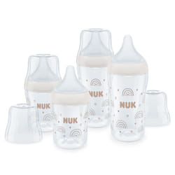 NUK Perfect Match Baby Bottles Set | 3+ Months | Adapts to Baby's Palate | Temperature Control | Anti Colic Vent | 150 ml & 260 ml | BPA-Free |