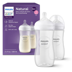 Philips Avent Natural Response Baby Bottle - 330ml Baby Milk Bottle, BPA Free for Babies with 3M+ Teat (Model SCY906/01) by Fratelli (Pack of 2)