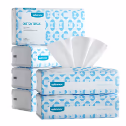 Winner 600 Ct Disposable Face Towel, Biodegradable and Unscented 100% Cotton Tissue, Chemical-Free and Plastic-Free Face Clot ...