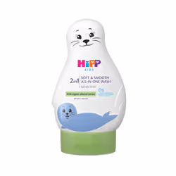 HiPP Kids Soft and Smooth All-in-One Seal Body Wash 200ml (Pack of 6)