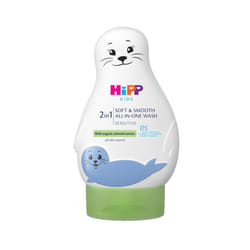 HiPP Kids Soft and Smooth All-in-One Seal Body Wash 200ml (Pack of 6)