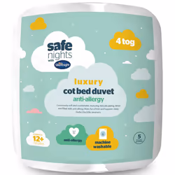 Silentnight Safe Nights Luxury Cot Bed Duvet, White, 4 Tog