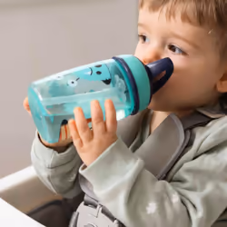 Nuby Mighty Swig Water Bottle - No Spill Active Toddler Sippy Cup | 360ml / 12oz | Carry Handle | Dishwasher and Microwave Safe | Suitable Beaker for