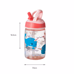 Nuby Mighty Swig Water Bottle - No Spill Active Toddler Sippy Cup | 360 ml / 12 oz | Carry Handle | Dishwasher and Microwave Safe | Suitable Beaker