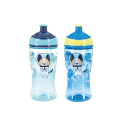 Nuby Super Slurp Water Bottle - No Spill Active Toddler Sippy Cup | 360ml / 12oz |Easy Grip | Dishwasher Safe | Suitable Beaker for 18 Months Plus