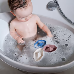 Shnuggle Newborn Baby Bath | Built in Support Bump and Soft Backrest | Suitable from Newborn | Bath Seat Support Includes Plug | Taupe