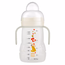 MAM Trainer Night + 220 ml, Baby Cup with Glow in The Dark Handles Suitable from 4+ Months, Trainer Cup for Independent Drink ...
