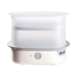 Tommee Tippee Supersteam Electric Steam Steriliser for Baby Bottles, Kills Viruses and 99.9 Percent of Bacteria, 5-Minute Sterilisation Cycle, White