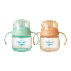 Tommee Tippee Transition Spout Cup, 150ml, Spill-Free Toddler Transition Cup for 4 Months+, with a Natural Feel Bite-Resistant Spout, Green and