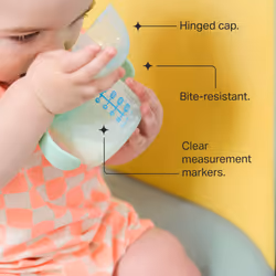 Tommee Tippee Transition Spout Cup, 150ml, Spill-Free Toddler Transition Cup for 4 Months+, with a Natural Feel Bite-Resistant Spout, Green and