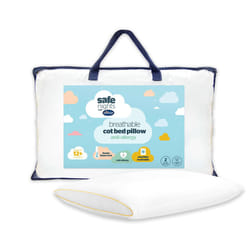 Silentnight Safe Nights Breathable Cot Bed Pillow - Toddler Baby Pillow with Mesh Sides for Comfortable and Fresh Sleeping - Anti Allergy and Machine