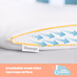 Silentnight Safe Nights Breathable Cot Bed Pillow - Toddler Baby Pillow with Mesh Sides for Comfortable and Fresh Sleeping - Anti Allergy and Machine