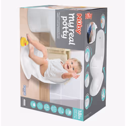 Nuby My Real Potty - Potty Training Toilet with Life-Like Flush Button & Sound | Easy to Clean | Splash Guard | Anti-Slip Base