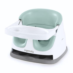 Ingenuity, Baby Base 2-in-1 Seat, Mist, Booster Chair, Dining and Feeding Seat for Toddlers, Easy to Clean with Removable and Self-Storing Tray, Ages
