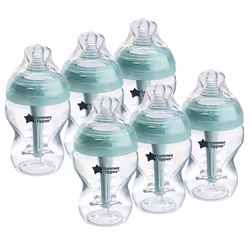 Tommee Tippee Advanced Anti-Colic Baby Bottle, 260ml, Slow-Flow Breast-Like Teat for a Natural Latch, Triple-Vented Anti-Coli ...