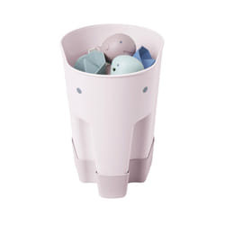 Shnuggle Ellie Bath Toy Storage Scoop | Baby & Toddler Bath Toy Drying Caddy with Drip Tray - Blush