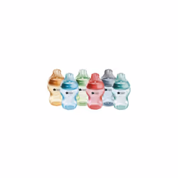 Tommee Tippee Natural Start Anti-Colic Baby Bottle, 260 ml, 0+ months, Anti-Colic Valve, Slow Flow Breast-Like Teat for a Nat ...