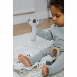Nuby Animal Adventures Baby Gift Set ? 3-Piece Keepsake Set | Comforter, Squeaker & Rattle | Gift Box Included | Suitable from Birth Multicolour