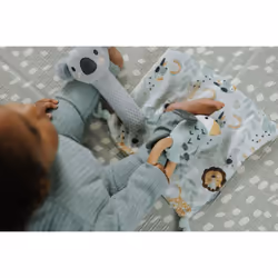 Nuby Animal Adventures Baby Gift Set ? 3-Piece Keepsake Set | Comforter, Squeaker & Rattle | Gift Box Included | Suitable from Birth Multicolour