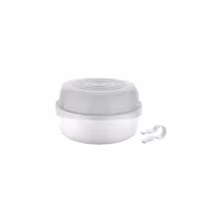 MAM Microwave Steam Steriliser (Grey), Natural Cleaning Steriliser, Steam Bottle Steriliser to Disinfect Baby Bottles, Baby B ...