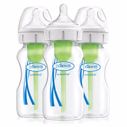 Dr Brown's Options+ Anti Colic Wide Neck Baby Bottles, Pack of 3