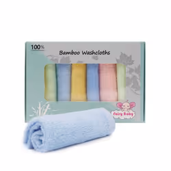 Baby Washcloths 100% Organic Bamboo Bath Washcloth Reusable Face Towels Anti-Bacterial Soft Towel Set Perfect for Newborn (8  ...