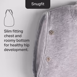 Tommee?Tippee?Baby Sleeping Bag for Newborns, The Original?Grobag Swaddle Bag, Hip-Healthy Design, Soft Cotton-Rich Fabric, 0-3m, 1.0 TOG, Sky Grey
