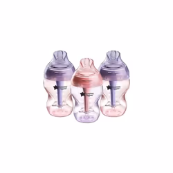 Tommee Tippee Advanced Anti-Colic Baby Bottle, 260ml, Slow-Flow Breast-Like Teat for a Natural Latch, Triple-Vented Anti-Coli ...