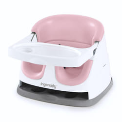 Ingenuity, Baby Base 2-in-1 Seat, Peony, Booster Chair, Dining and Feeding Seat for Toddlers, Easy to Clean with Removable and Self-Storing Tray, Ages