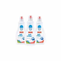 NUK Baby Bottle Cleanser | 500 ml | Ideal for Cleaning Baby Bottles, Teats & Accessories | Fragrance Free | pH Neutral | 3 Co ...