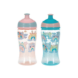 Nuby Super Slurp Water Bottle - No Spill Active Toddler Sippy Cup | 360ml / 12oz |Easy Grip | Dishwasher Safe | Suitable Beaker for 18 Months Plus
