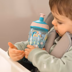 Nuby Super Slurp Water Bottle - No Spill Active Toddler Sippy Cup | 360ml / 12oz |Easy Grip | Dishwasher Safe | Suitable Beaker for 18 Months Plus