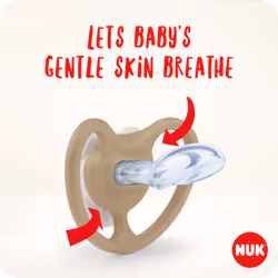 NUK Space Day & Night Baby Dummy | 18-36 Months | Glow-in-the-Dark Soothers with Extra Ventilation for Sensitive Skin | BPA-Free Silicone | Zebra &