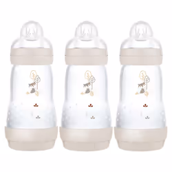 MAM Easy Start Anti-Colic Baby Bottles | 3 Pack (3 x 260) | Self-Sterlising Baby Milk Bottle | Medium Flow MAM Teats Size 2 | ...