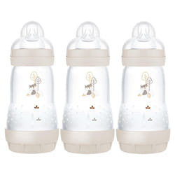 MAM Easy Start Anti-Colic Baby Bottles | 3 Pack (3 x 260) | Self-Sterlising Baby Milk Bottle | Medium Flow MAM Teats Size 2 | Newborn Essentials |