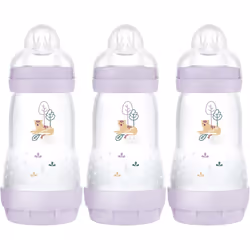 MAM Easy Start Anti-Colic Baby Bottles | 3 Pack (3 x 260) | Self-Sterlising Baby Milk Bottle | Medium Flow MAM Teats Size 2 | ...