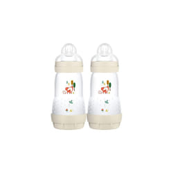 MAM Easy Start Anti-Colic Baby Bottles | 2 Pack (2 x 260ml) | Self-Sterlising Baby Milk Bottle | Medium Flow MAM Teats Size 2 | Newborn Essentials |