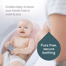 Angelcare - Baby Bath Support - Soft Touch Support - Water Level Indicator - Ideal for Babies Less Than 6 Months Old - Pink