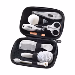 Tommee Tippee Baby Healthcare and Grooming Kit, 9x Essential Newborn Care Items for Home and Travel, Wipe-Clean and Waterproo ...