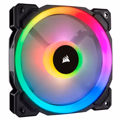 Corsair LL120 RGB 120mm Dual Light Loop PWM RGB Fan - Single Fan - Black