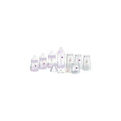 MAM Easy Start Self Sterilising Anti Colic Starter Set, Newborn Bottle Set and Soother, Newborn Essentials, Purple (Designs May Vary)