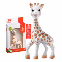 Sophie la girafe Original Baby Teething Toy ,100 % Natural Rubber Phthalate - free Easy to Grip Baby Teether , Suitable for N ...