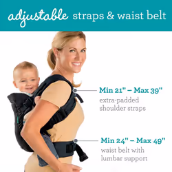 Infantino - Flip 4-in-1 Advanced Carrier with Washable bib Included - Ergonomic - Convertible - Face-in and Face-Out - Front and Back Carry - Newborns