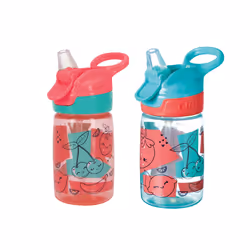 Nuby Incredible Gulp Water Bottle-No Spill Active Toddler Sippy Cup|360ml/12oz |Carry Handle|Dishwasher and Microwave Safe|Su ...