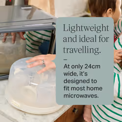 Tommee Tippee Microsteri Microwave Steam Steriliser for Baby Bottles and Accessories, Kills Viruses and 99.9 Percent of Bacteria, 4-Minute