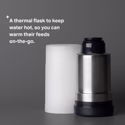 Tommee Tippee Portable Travel Baby Bottle and Food Warmer, Ideal for Travel, Thermal Insulation, Stainless Steel Flask with Leak-Proof Lid